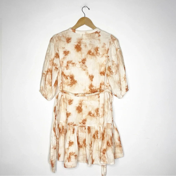 JONATHAN SIMKHAI Orange Gauze Opal Tie Dye Mini Dress Cover Up Size Small $345 - Picture 6 of 12